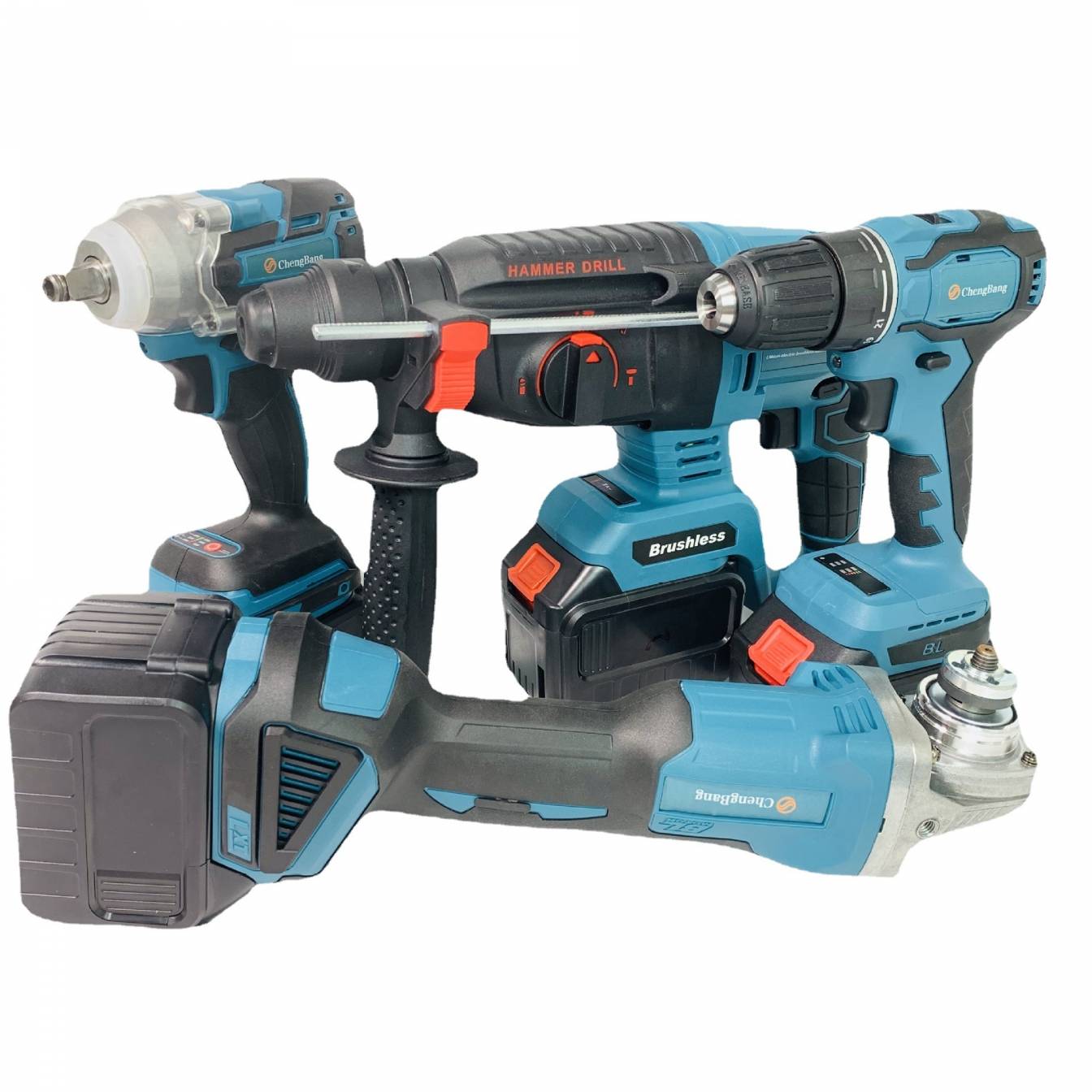 Henglai Stock!!! New Ma-kita Combo Power Tools Kits Set 20v 18v Power Tools Electric Cordless Power Tool